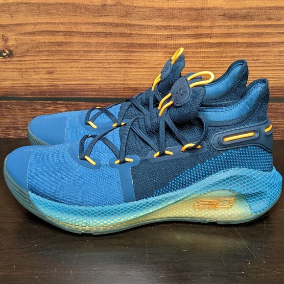 Under Armour UA Curry 6 Underrated Men\'s 11.5 Navy Orange Shoes 3020612-404 main image 10